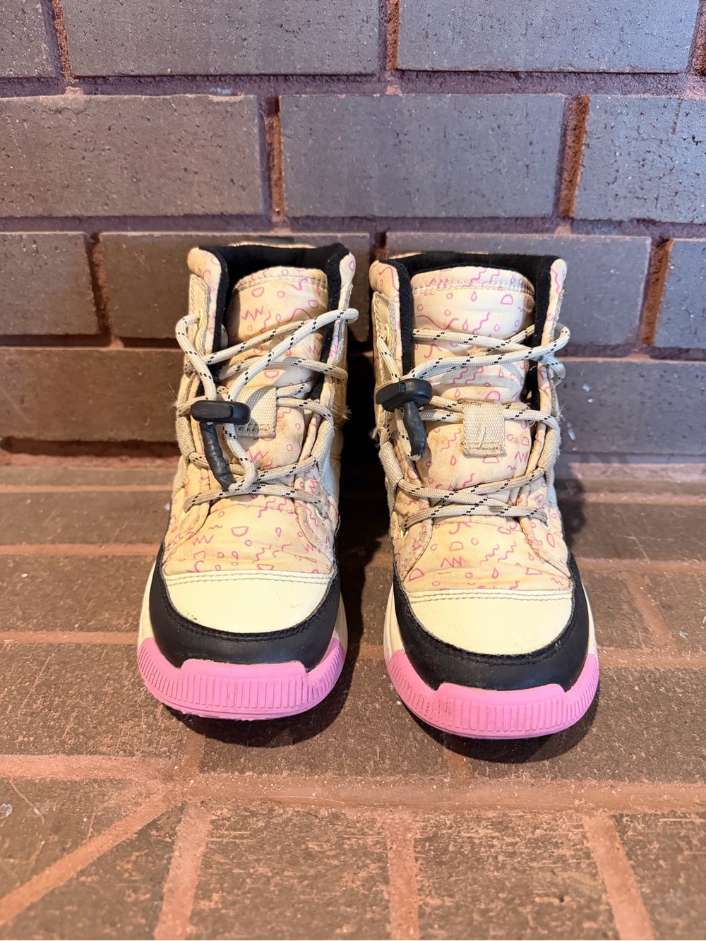 Sorel Whitney III Mid WP Kids Snow Boots Size 3 Pink Waterproof